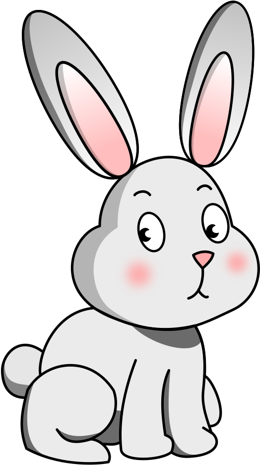 Rabbit With Color - Cartoon Rabbit (764x1080)