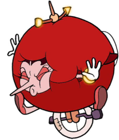 Balloon Blimp - Cuphead Hilda Berg Moon (497x561)