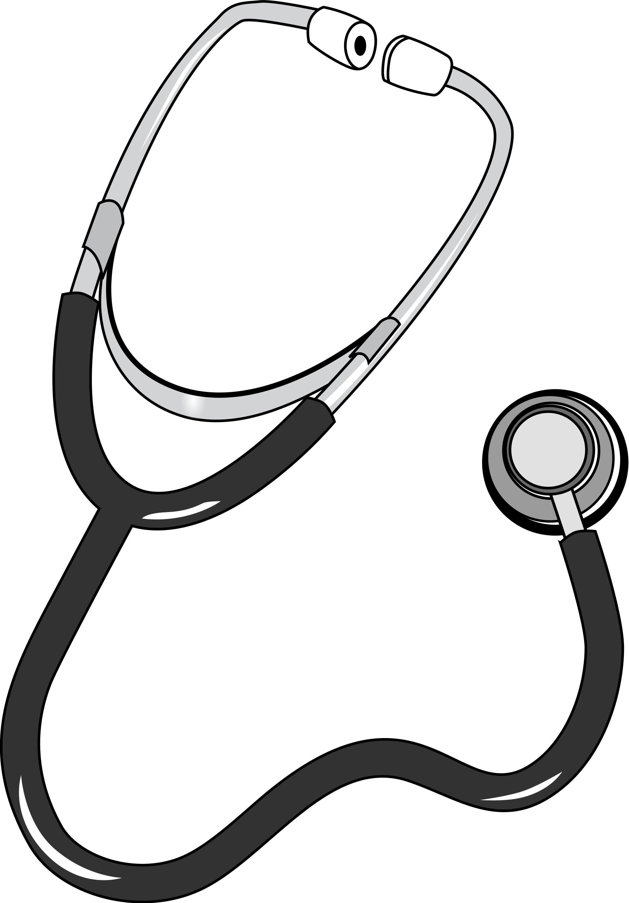 Filestethoscope With Binaural Spring - Stethoscope Drawing (2000x2869)