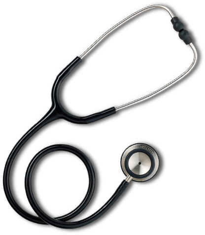 Stethoscope Black-copy - Stetoscoop (416x477)