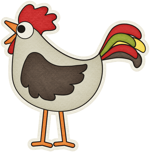 Farmyard Friends - Rooster (491x500)