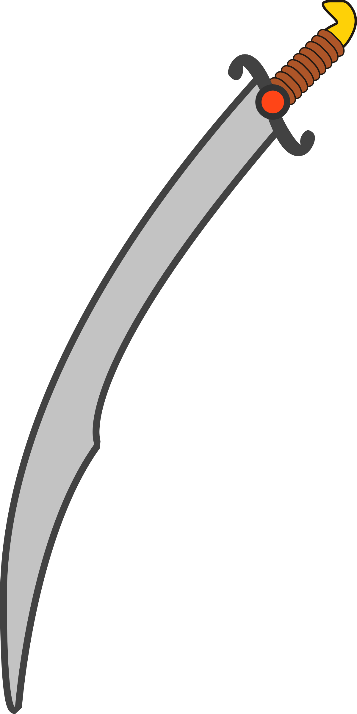 Big Image - Scimitar Clipart (1200x2400)