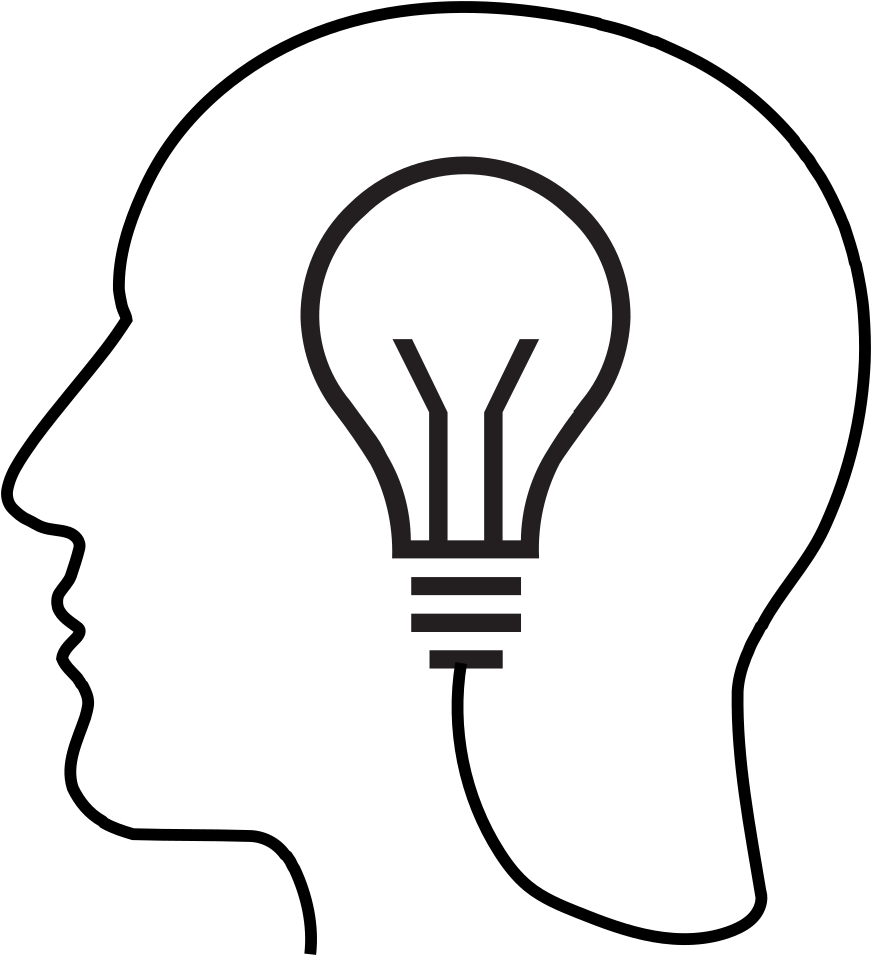 Light Bulb Man Silhouette - Simple Light Bulb Drawing (1167x1280)