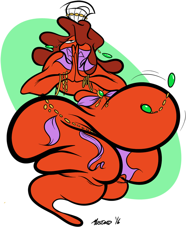 Bellydancing Ketchup - Cartoon (700x834)