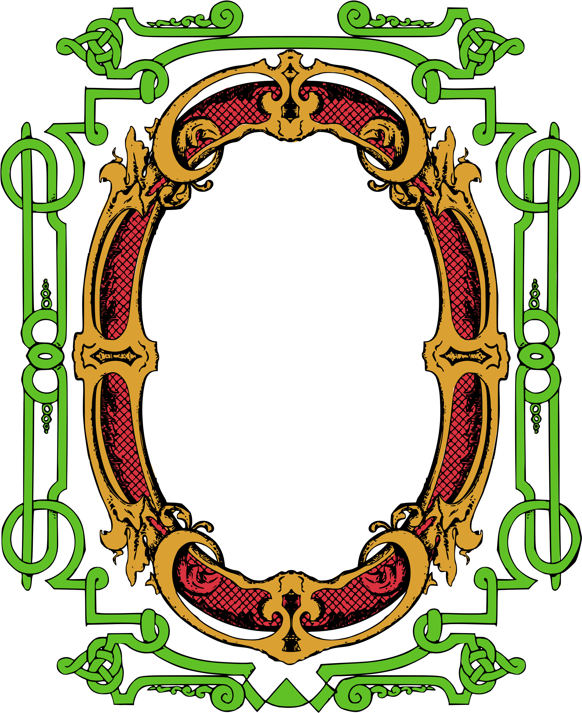Free Circle Ornate Frame - Frame Colour (1962x2400)