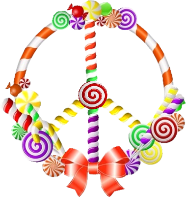 Candy Circle Border (379x400)