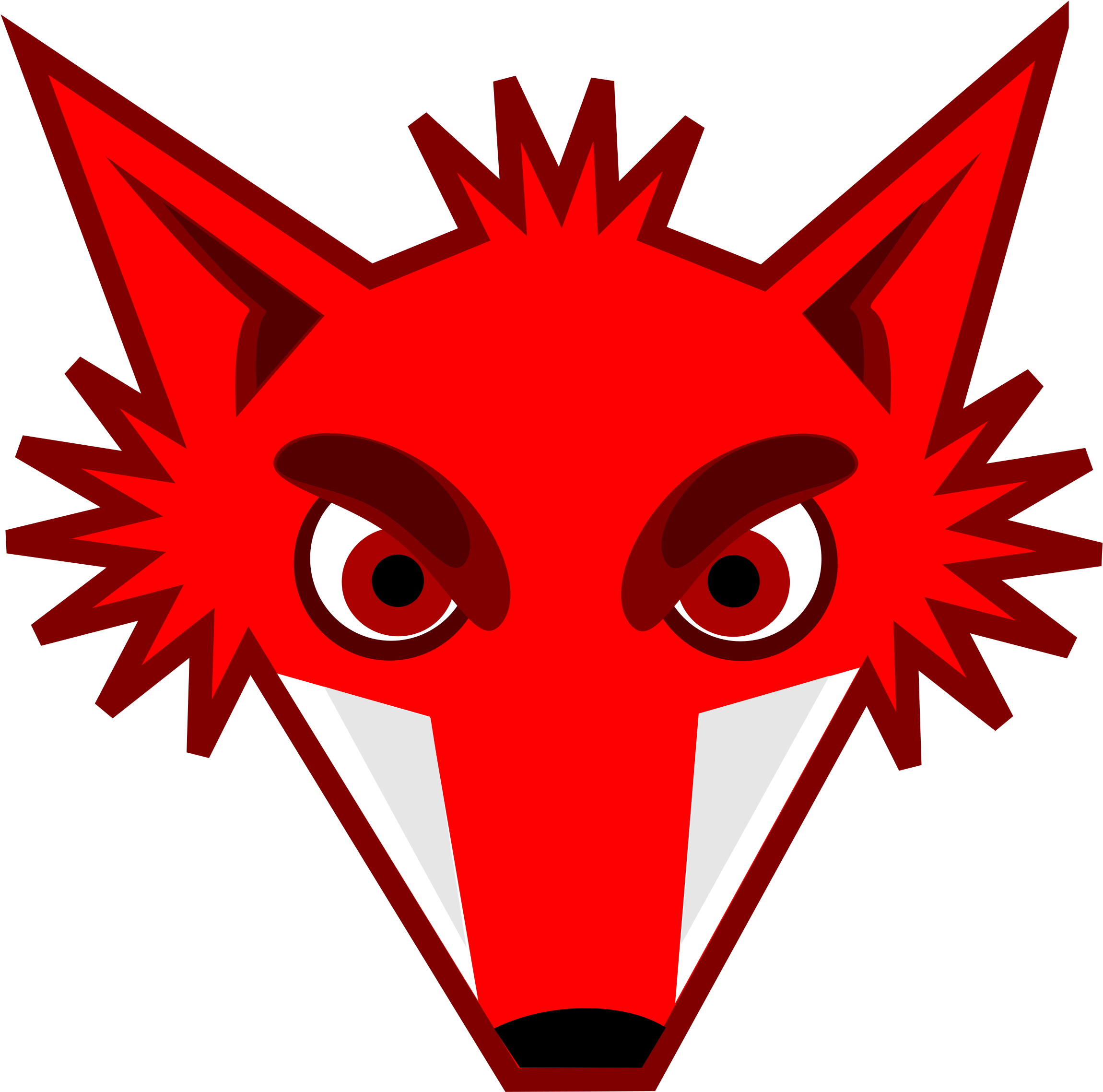 Big Image - Fox Head Clipart (2400x2400)