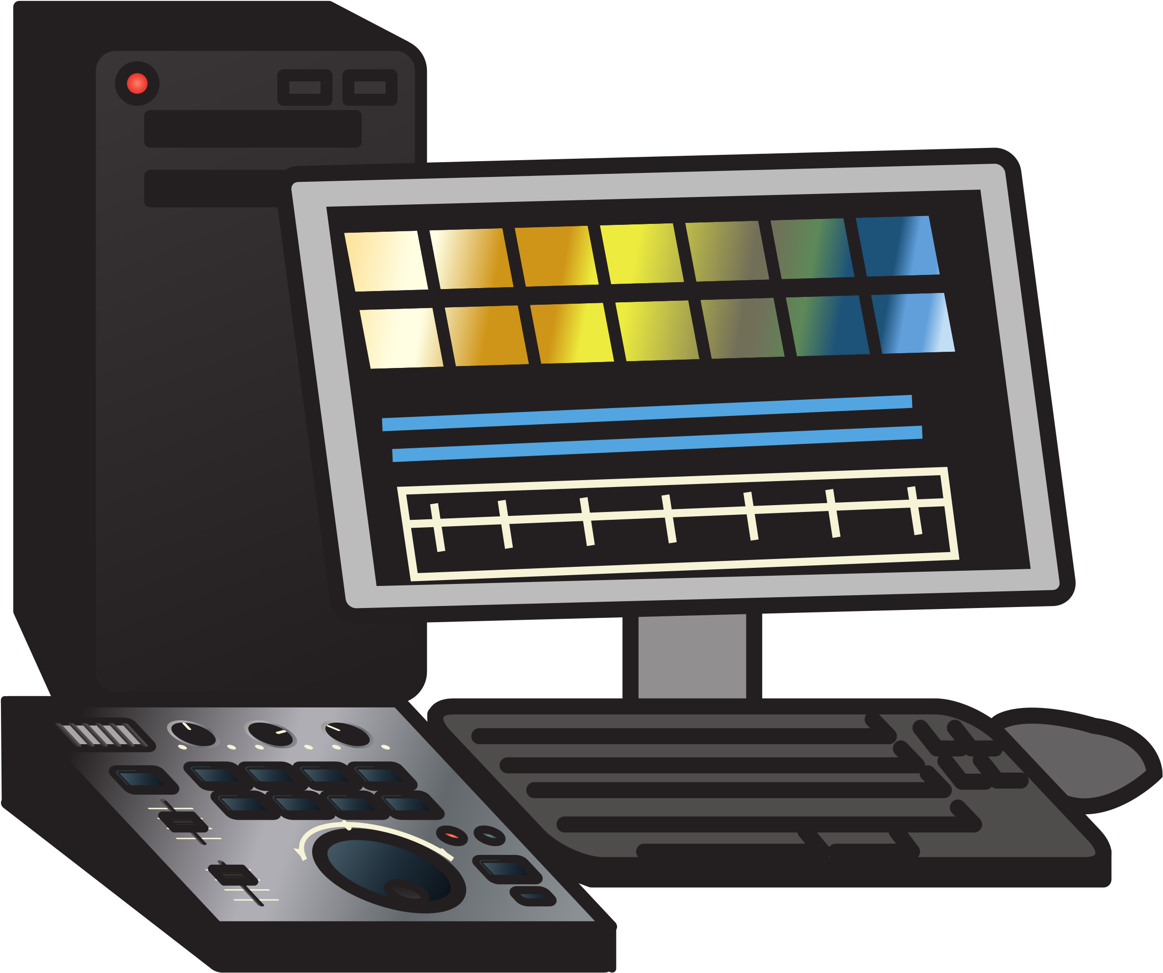 Clipart - Non-linear Editing System (2400x2013)