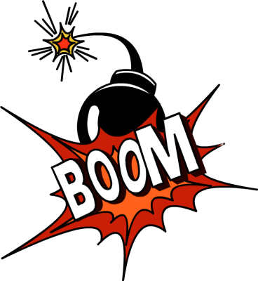 Usage To Insert Boom Text - Boom Clipart (368x400)