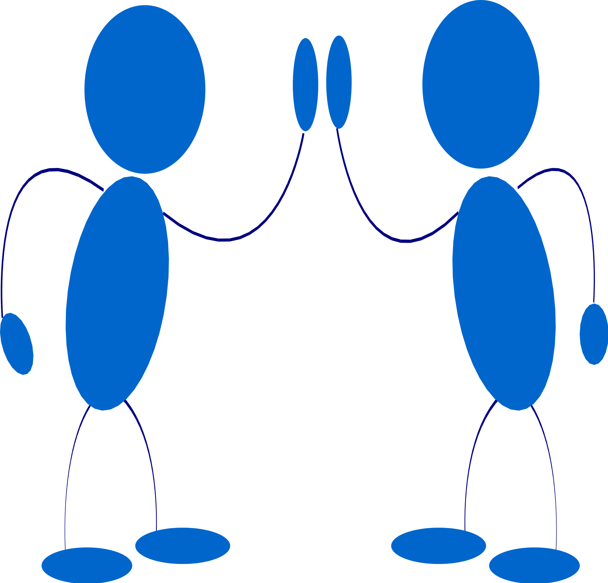 Open - High Five Clipart Free (2000x1917)