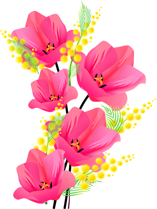 Цветы Вектор (603x800)