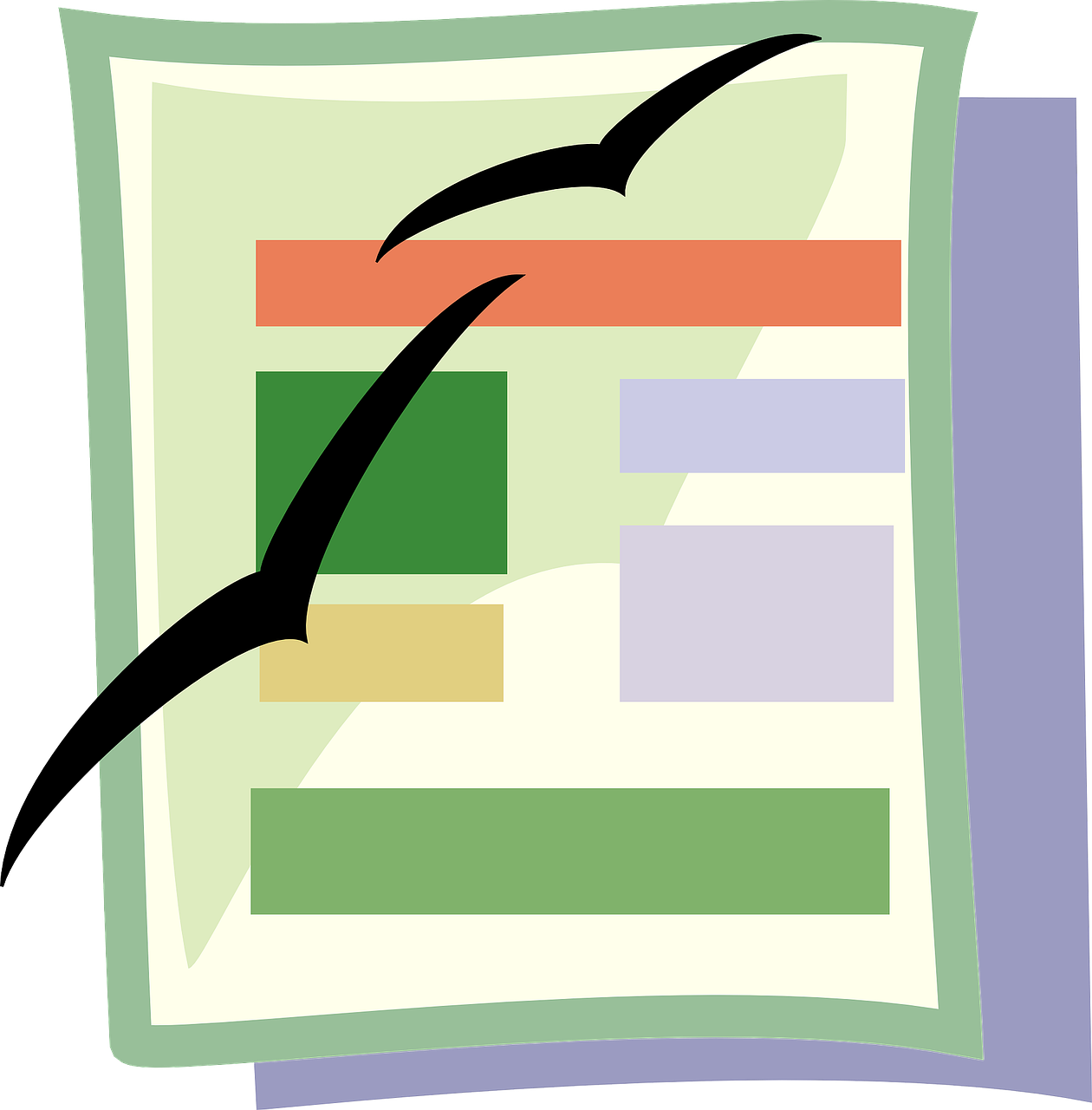 Open Office Text Document - Spreadsheet Clipart (1260x1280)