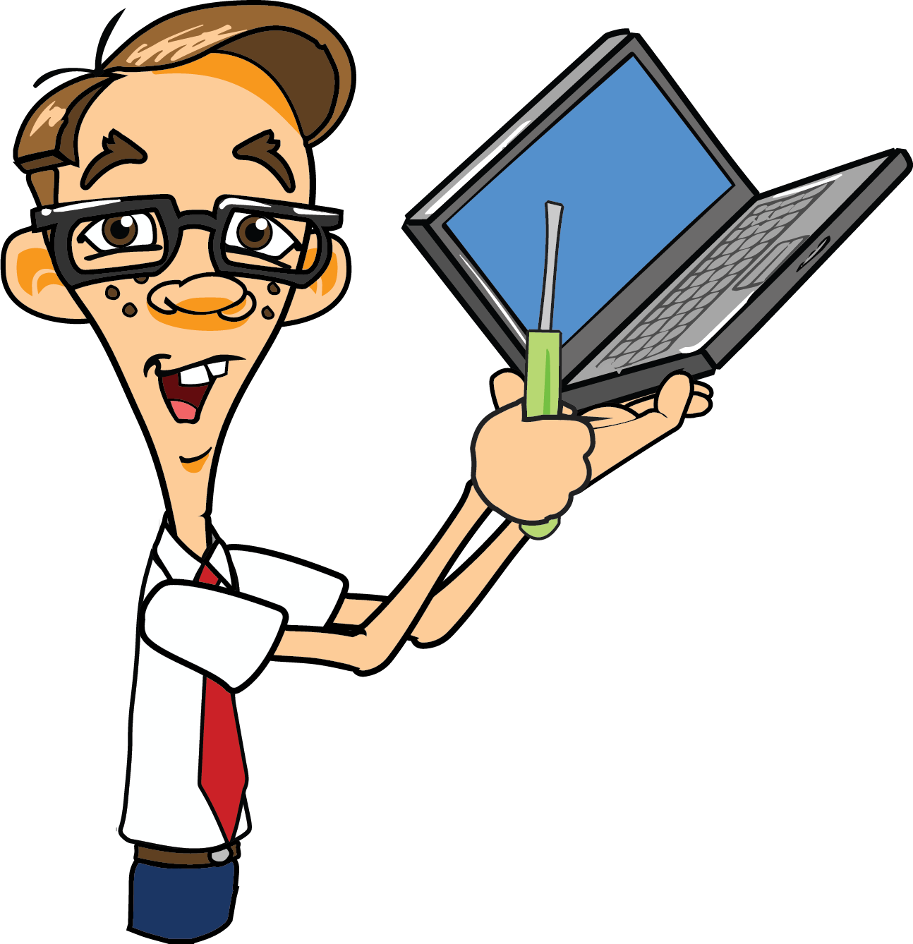 Nerd Cartoon Png (1294x1338)