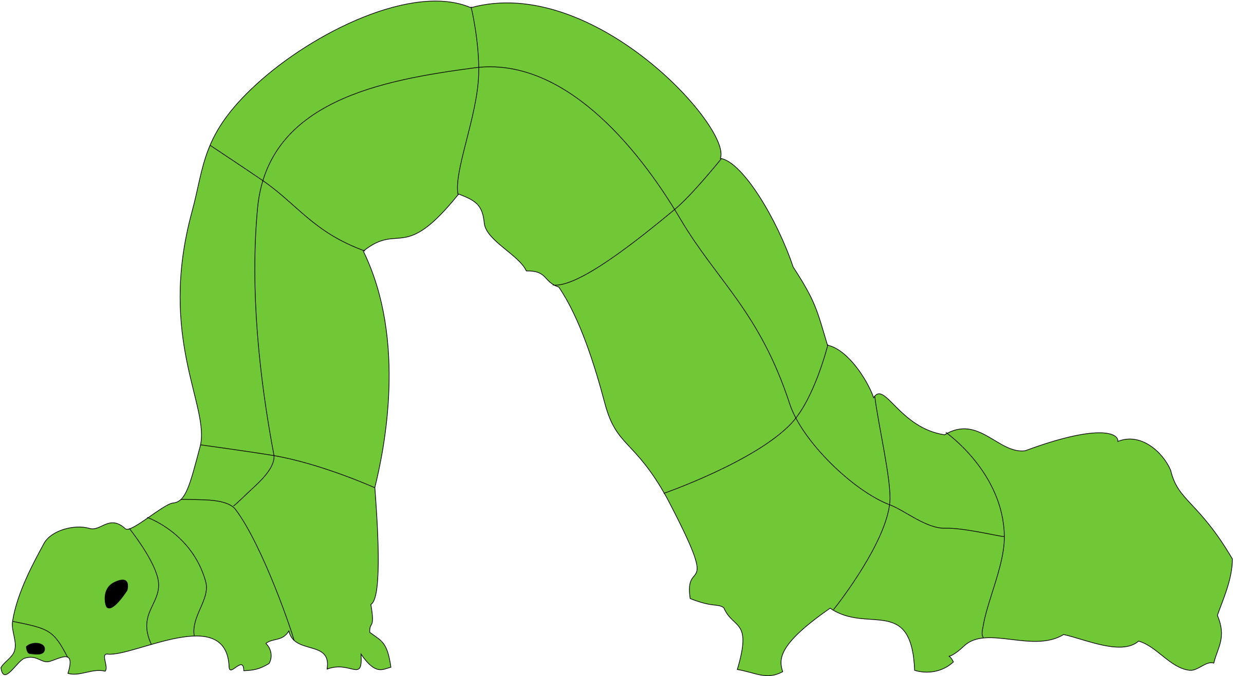 Big Image - Inchworm Clipart (2400x1317)