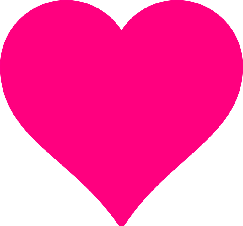 Pink Heart Vector Png (774x720)