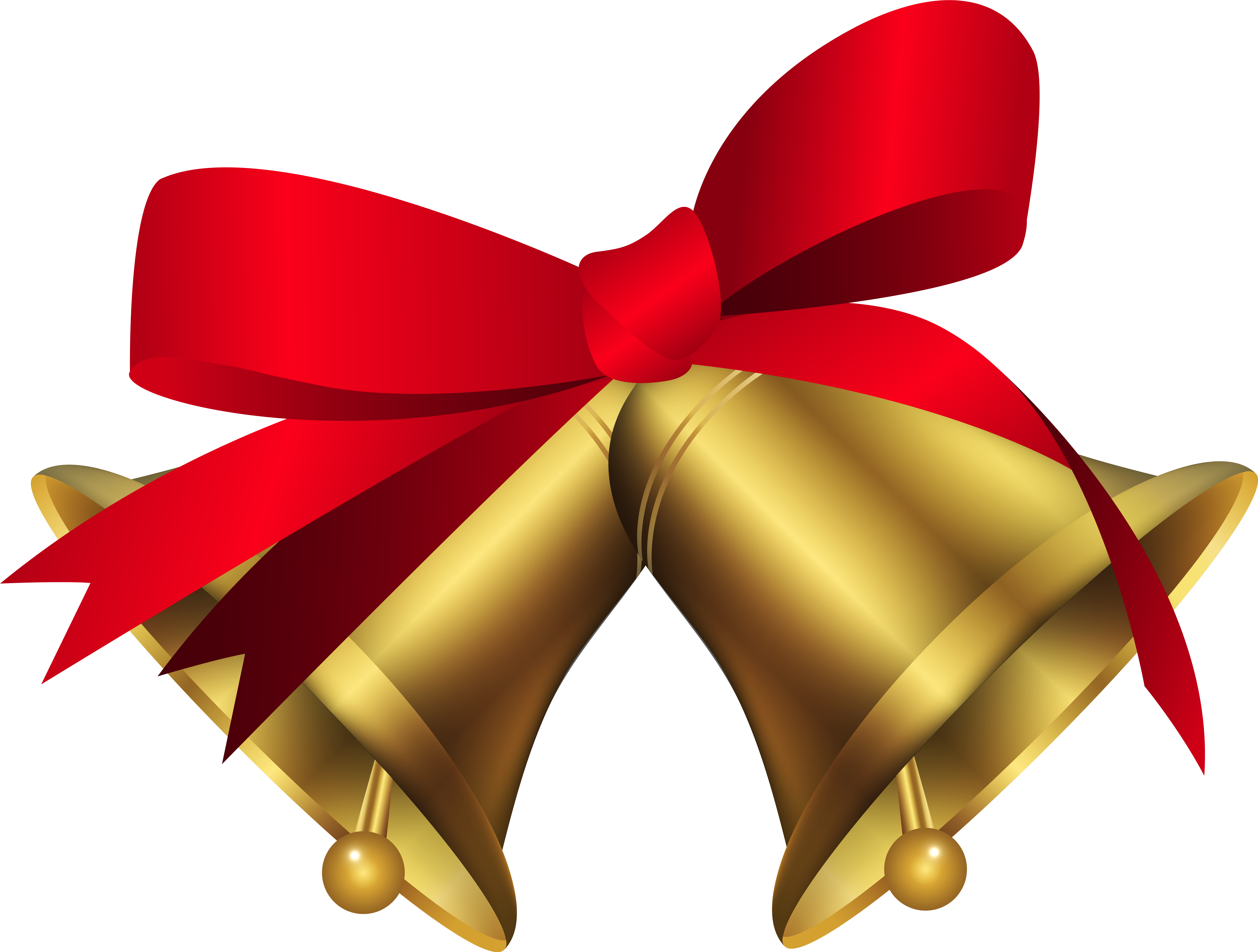0, - Red Bow With Bells (8203x6206)