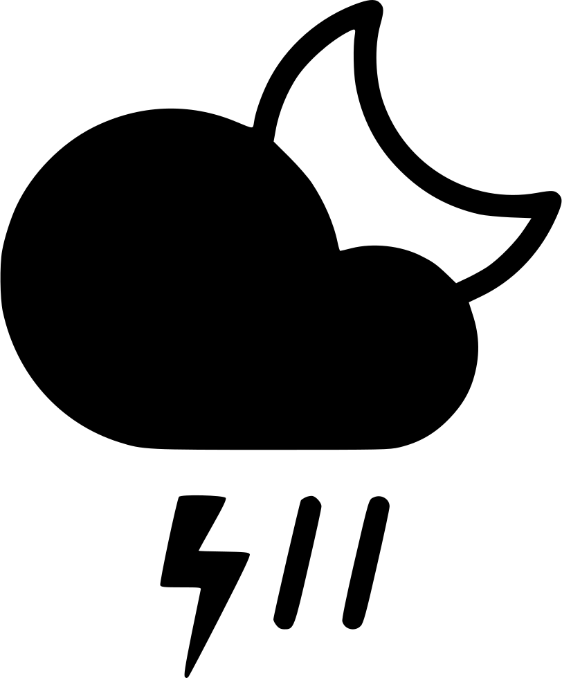 Night Rain Storm Cloud Lightning Rain Moon Comments - Snow (812x980)