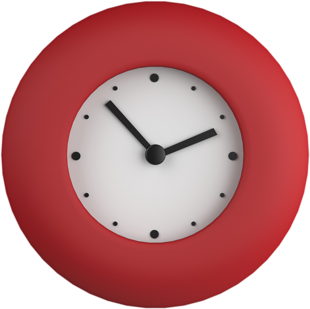 Red Wall Clock Ikea (1204x1236)
