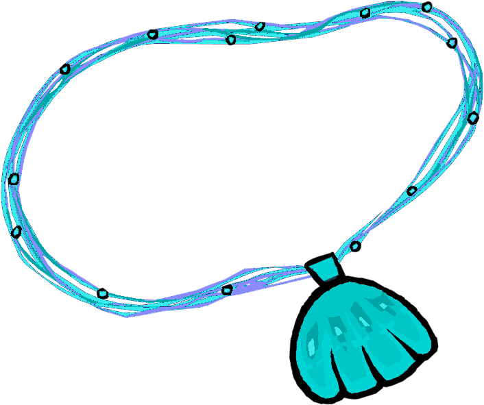 Aqua Shell Necklace - Aqua Shell Necklace (720x600)