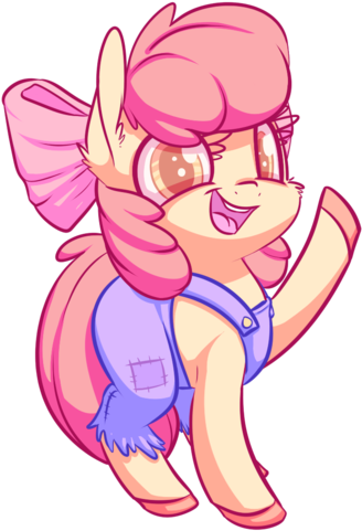 Новые Картинки С Очаровашками Пони - Apple Bloom Chibi (500x535)