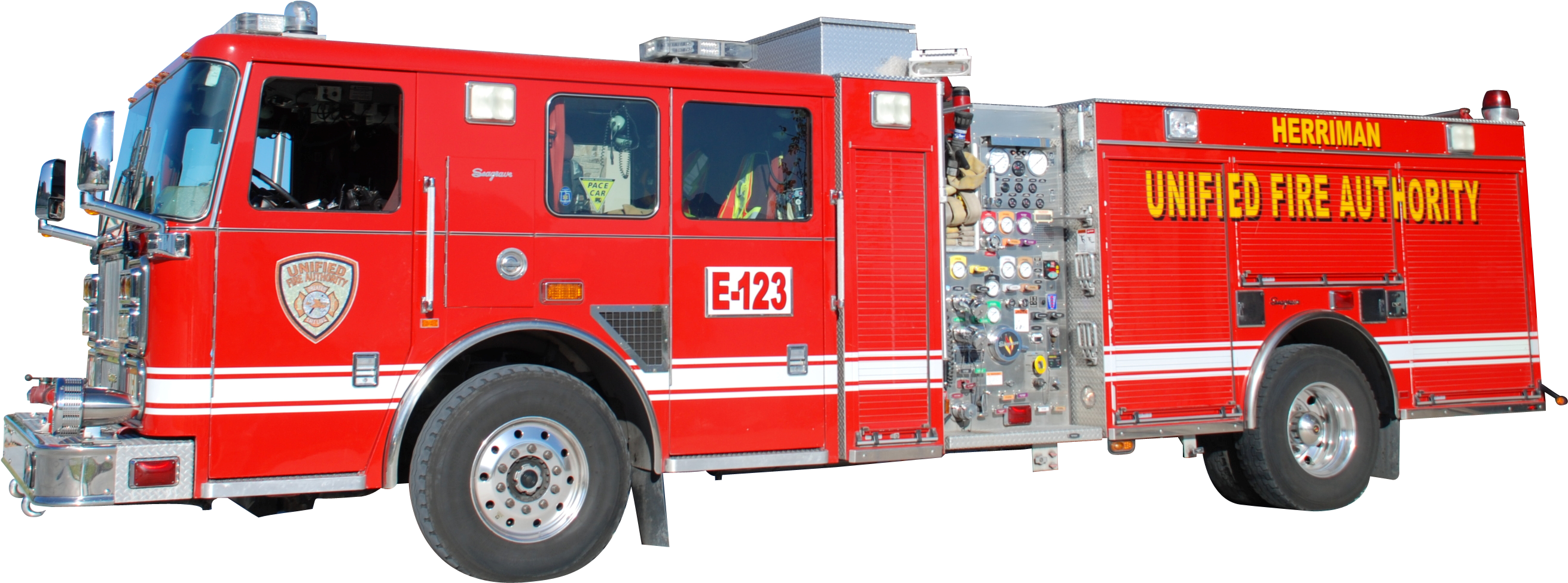 Fire Engine/pumper - 卡通 消防 车 (2904x1006)