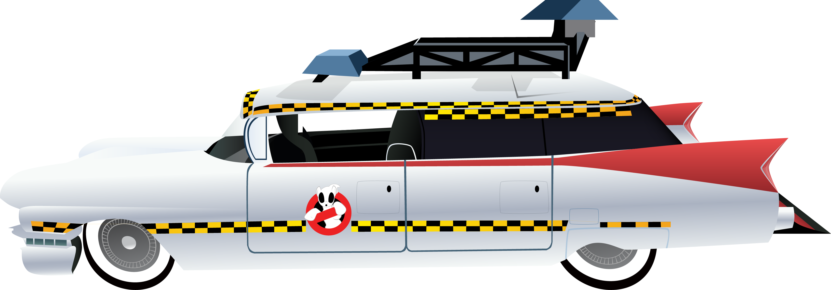 Pony Ghostbusters - Ghostbusters Car Side View (3386x1184)