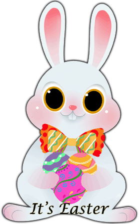 This Printable Easter Card Features An Easter Bunny - Academia Victoria (278x445)