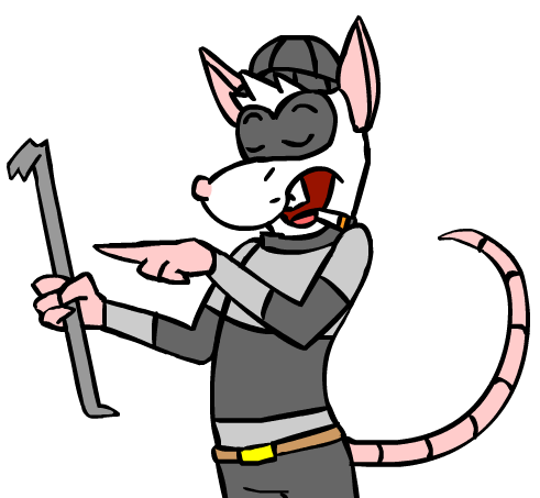Freddy Sticker - Crowbar/ready - Cartoon (512x512)