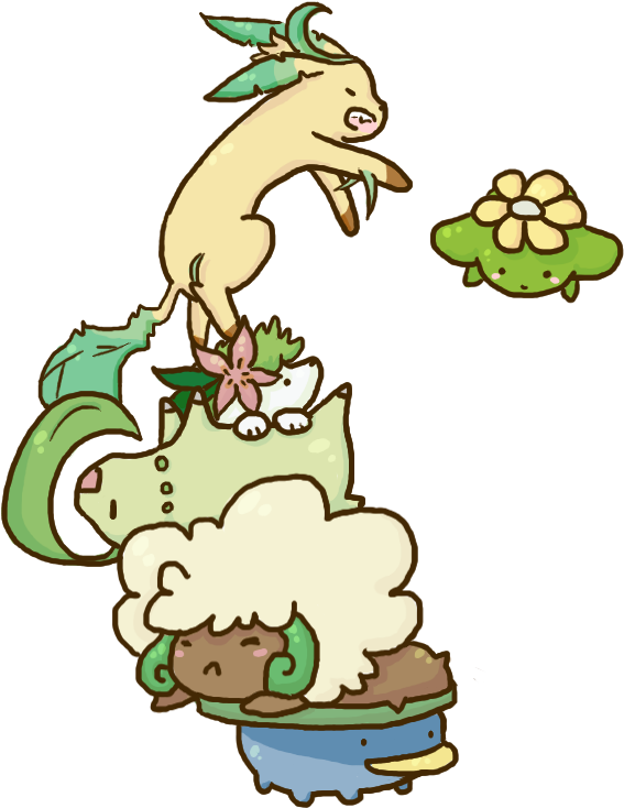 Grass Types By Graffiti-blaze - Grass Types By Graffiti-blaze (574x744)