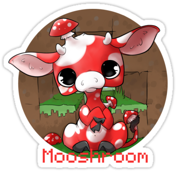 Minecraft Mushroom Cow - Printing (375x360)