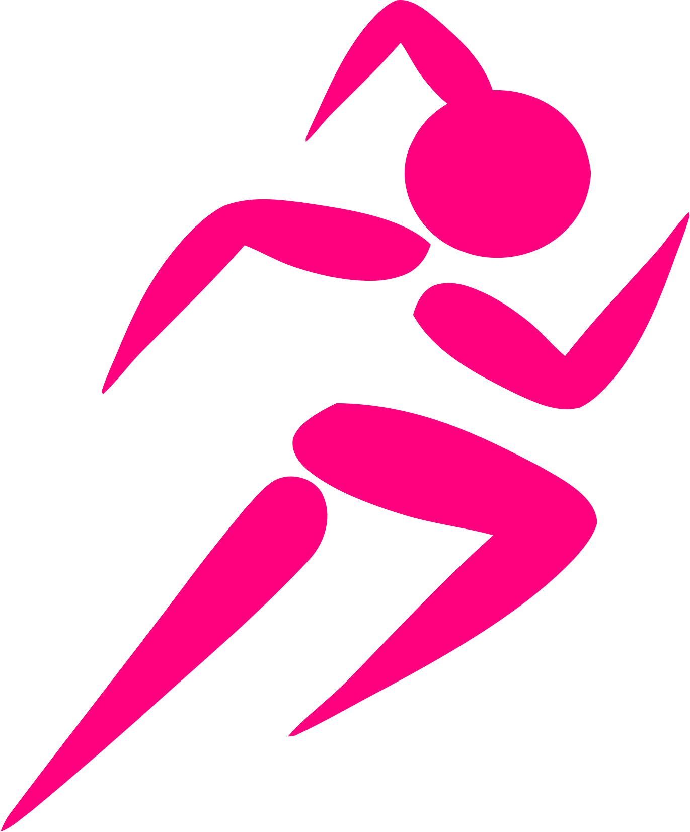 Big Image - Runner Clipart (1371x1653)