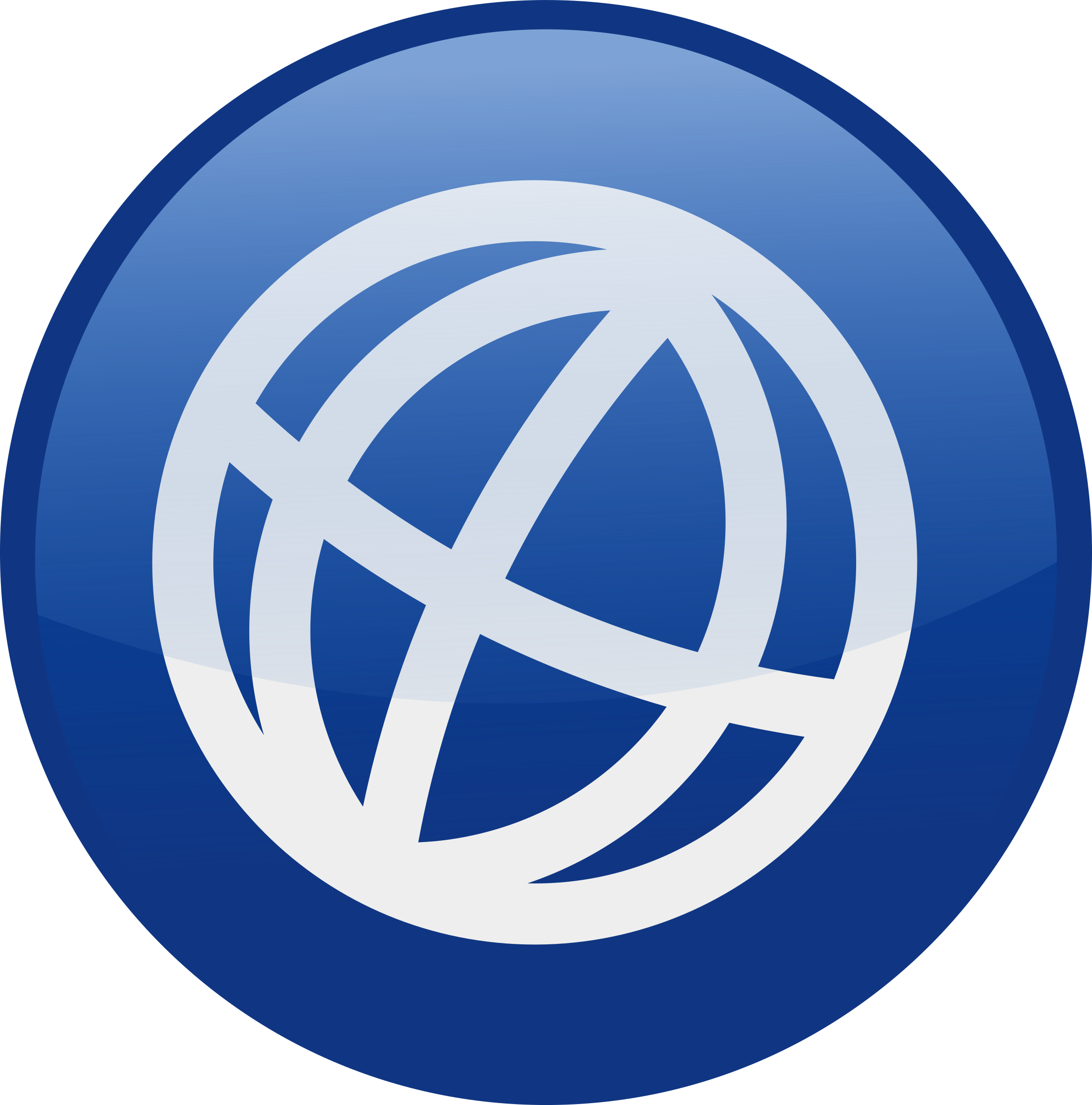 Globe-blue - Blue Web Icon Png (2370x2400)