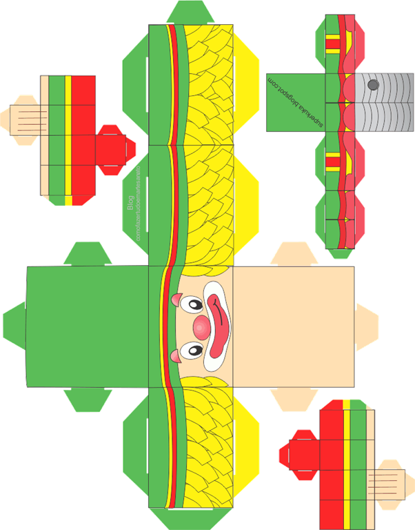 Para Imprimir E Montar - Paper (602x768)
