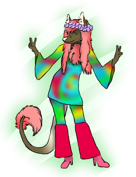 Flower Child - Cartoon (444x587)