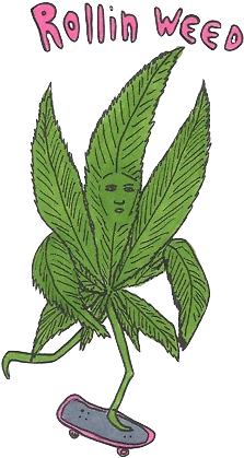 Pot Leaf Clipart With Transparent Background - Ripndip (500x620)