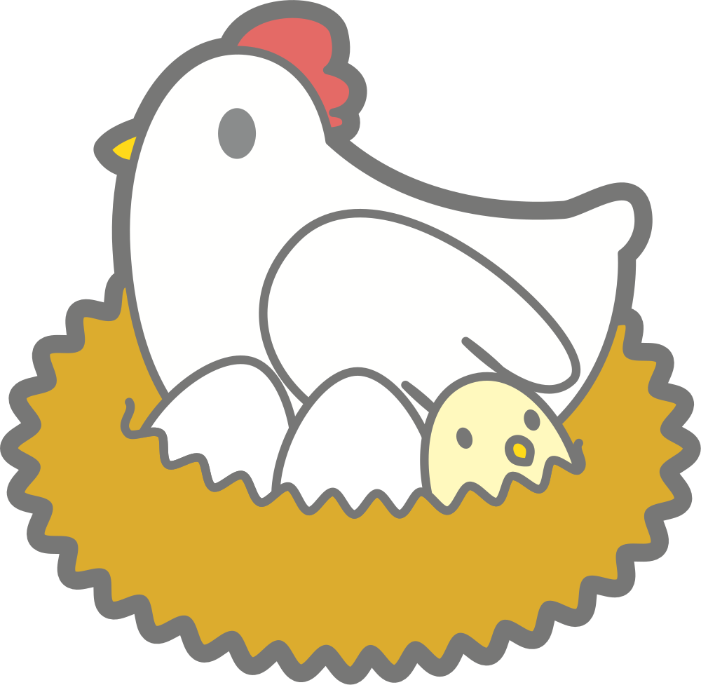 Chicken With Eggs - Logos Vintage (1000x977)