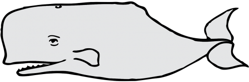 Cow - Dibujos De Ballena Gris (500x250)