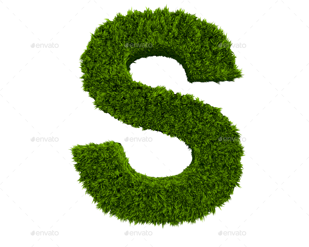 3d Grass Letters - Grass (1000x800)