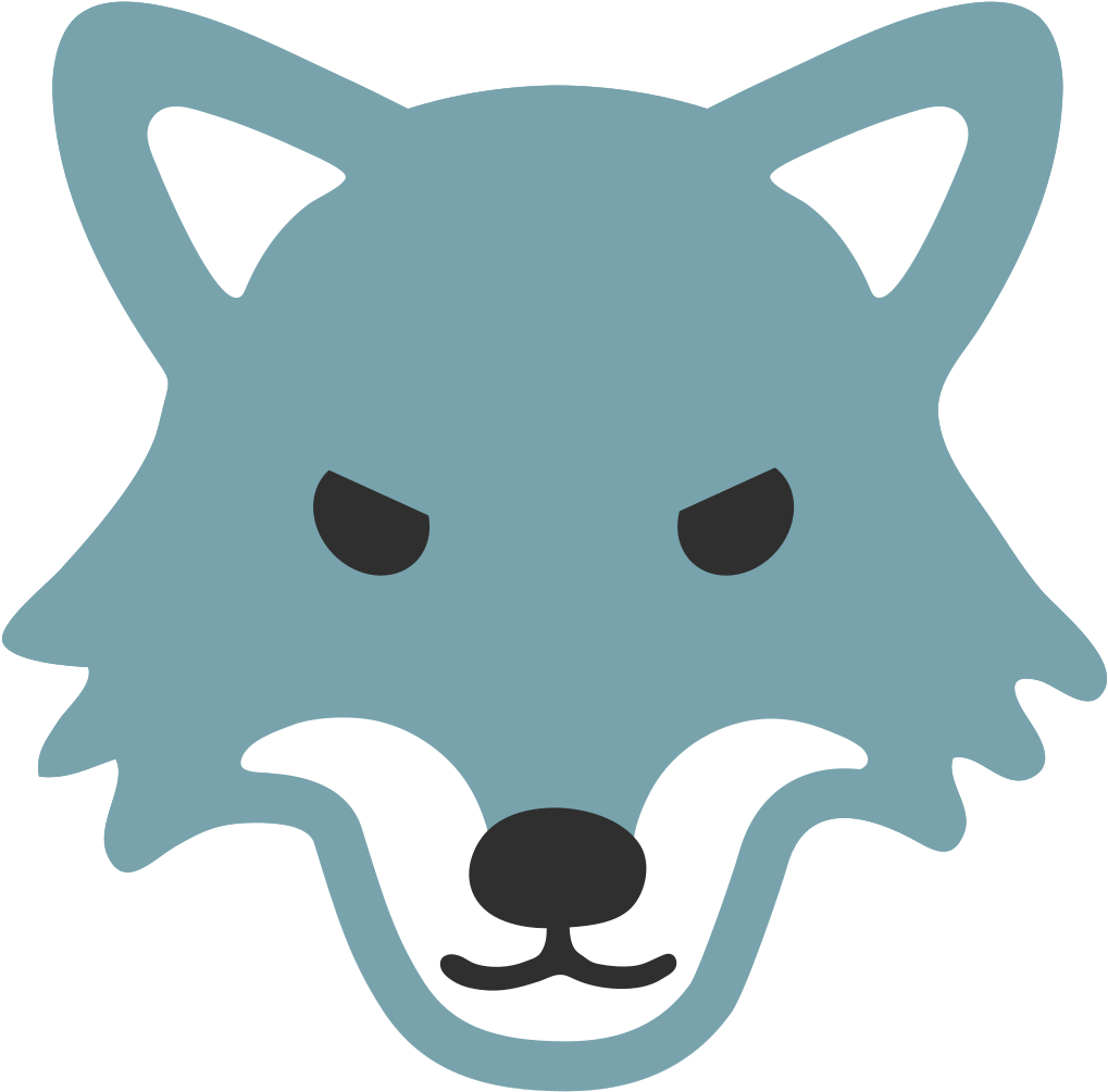 Illustrations - Wolf Emoji (1024x1024)