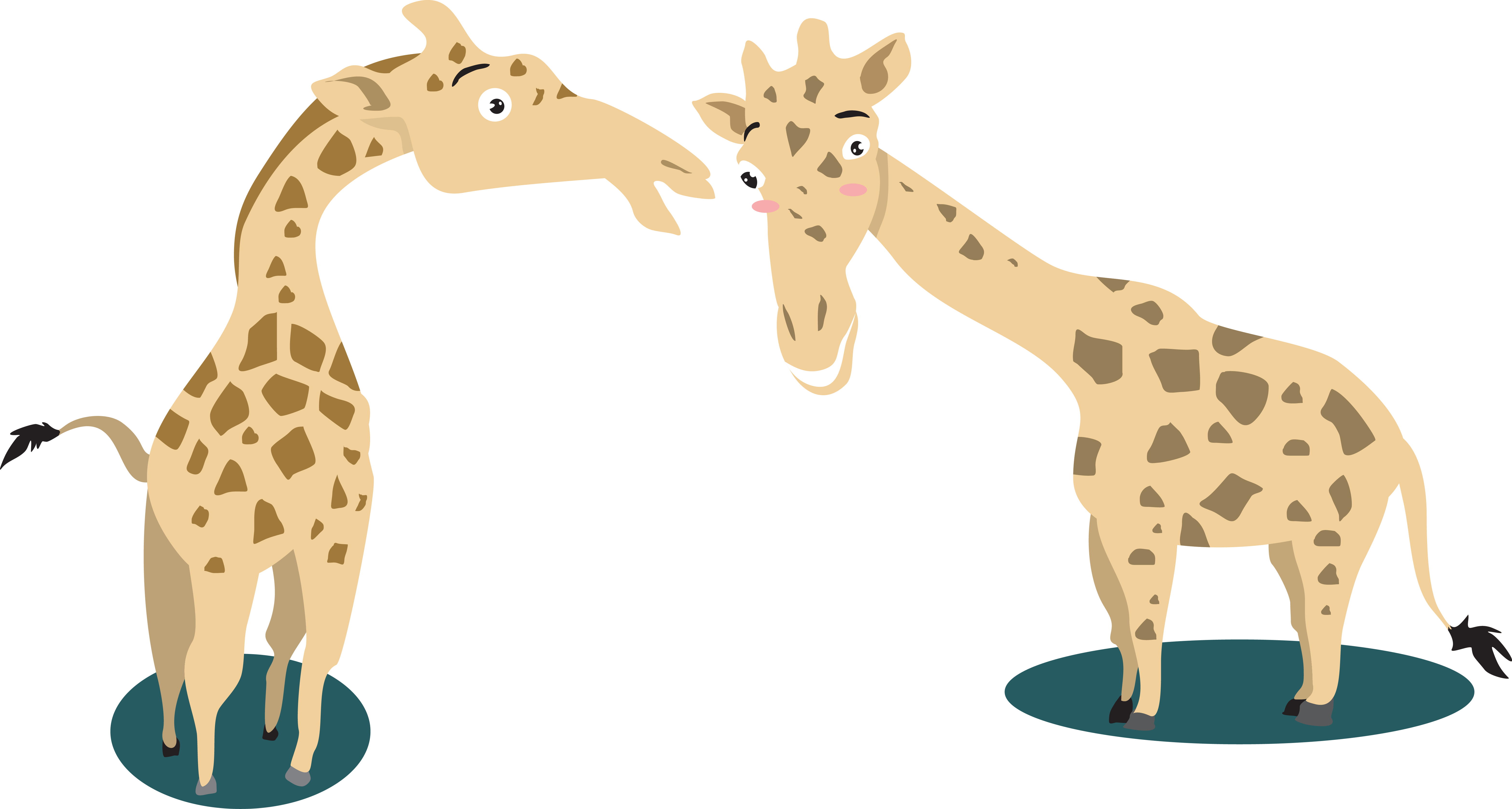 Giraffe Cartoon Vector - Vector Graphics (6266x3355)