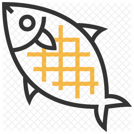 Grilled Icon - Fish Grill Icon (512x512)
