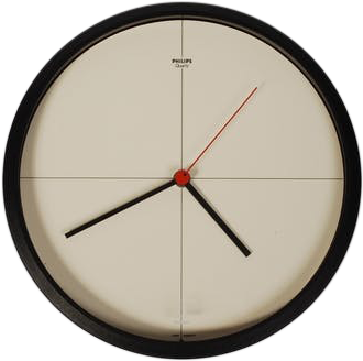 Wall Clock Philips Quartz From West Germany 80s - Clock (385x385)