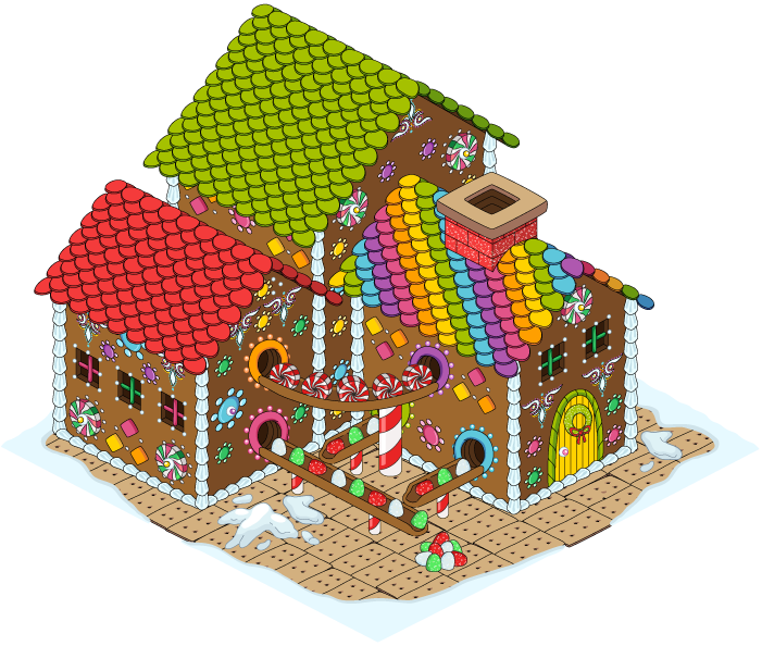 Decoration Candyworkshop@2x - Gingerbread House (701x594)