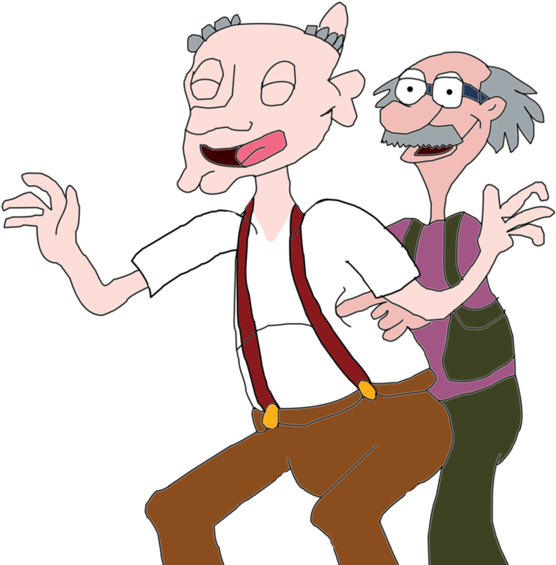 Grandpa Tickle Fight By Pathofbeginning - Drawing (960x831)