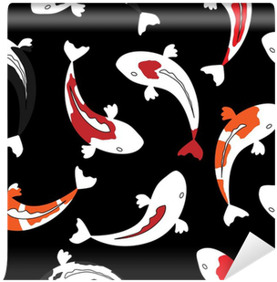 Seamless Vector Koi Pattern Wall Mural • Pixers® • - Koi (400x400)