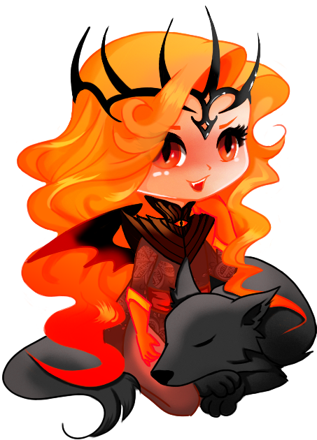Chibi Mairon / Sauron - Cartoon (487x649)