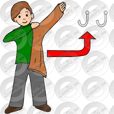 Put On Coat Clipart (380x380)