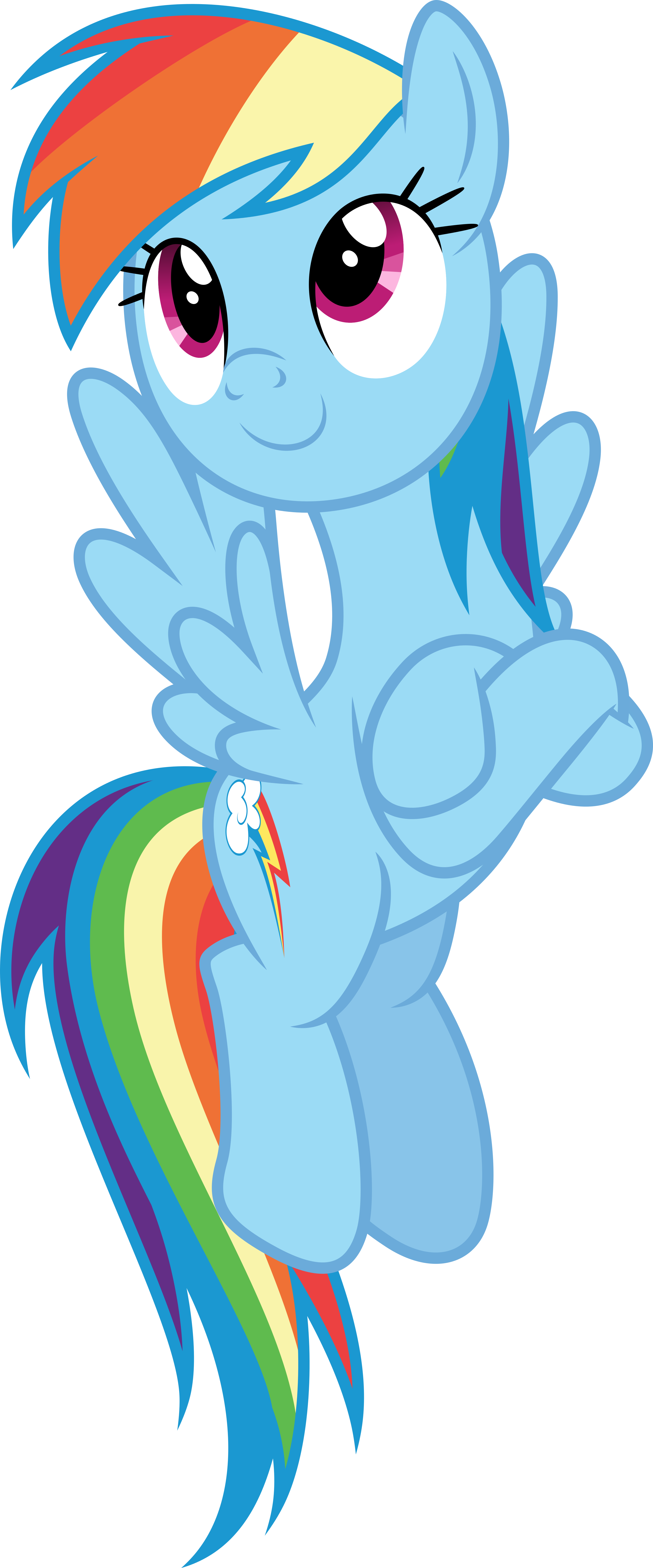Vector - Mlp Rainbow Dash Vector Eq (3000x7200)