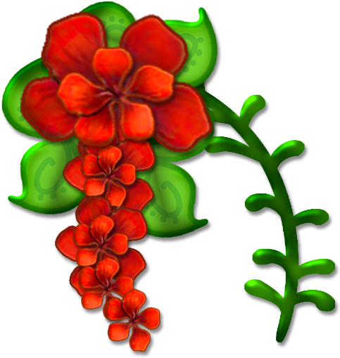 Katie-geranium - Red Geraniums Cartoon (512x512)