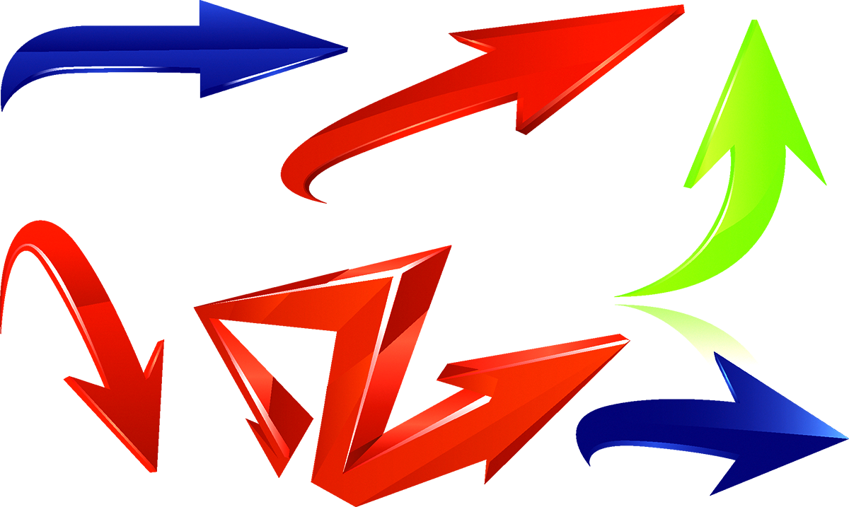 Arrow 3d Computer Graphics Clip Art - Arrow 3d Computer Graphics Clip Art (1200x717)